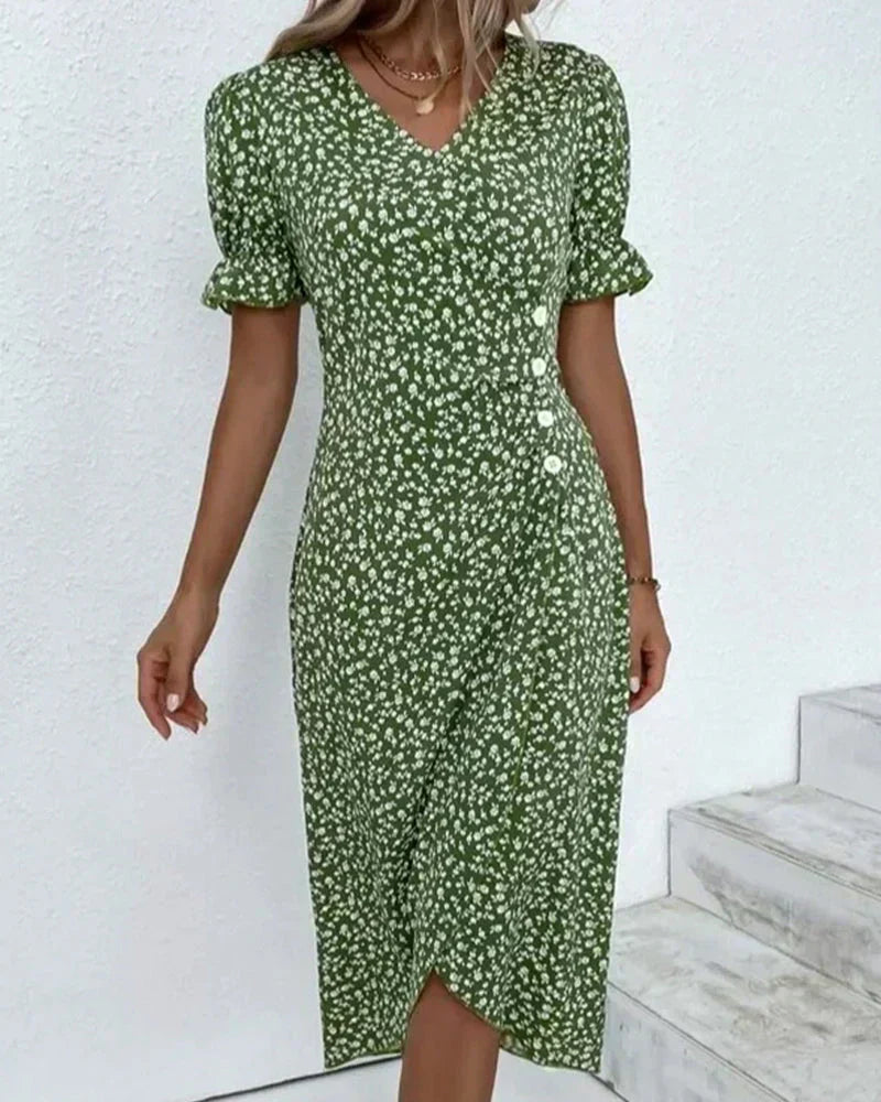 Leah | Vestido con Botones y Volantes