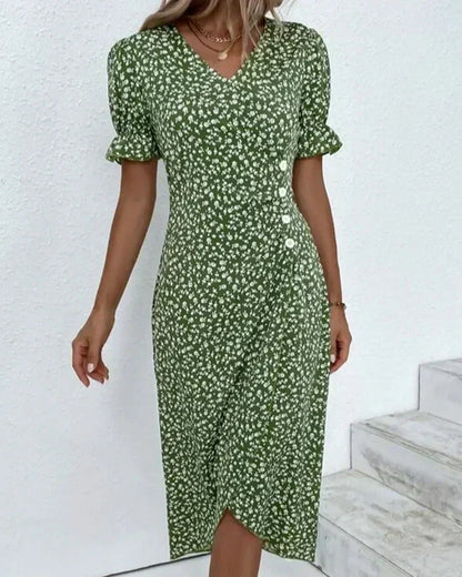 Leah | Vestido con Botones y Volantes