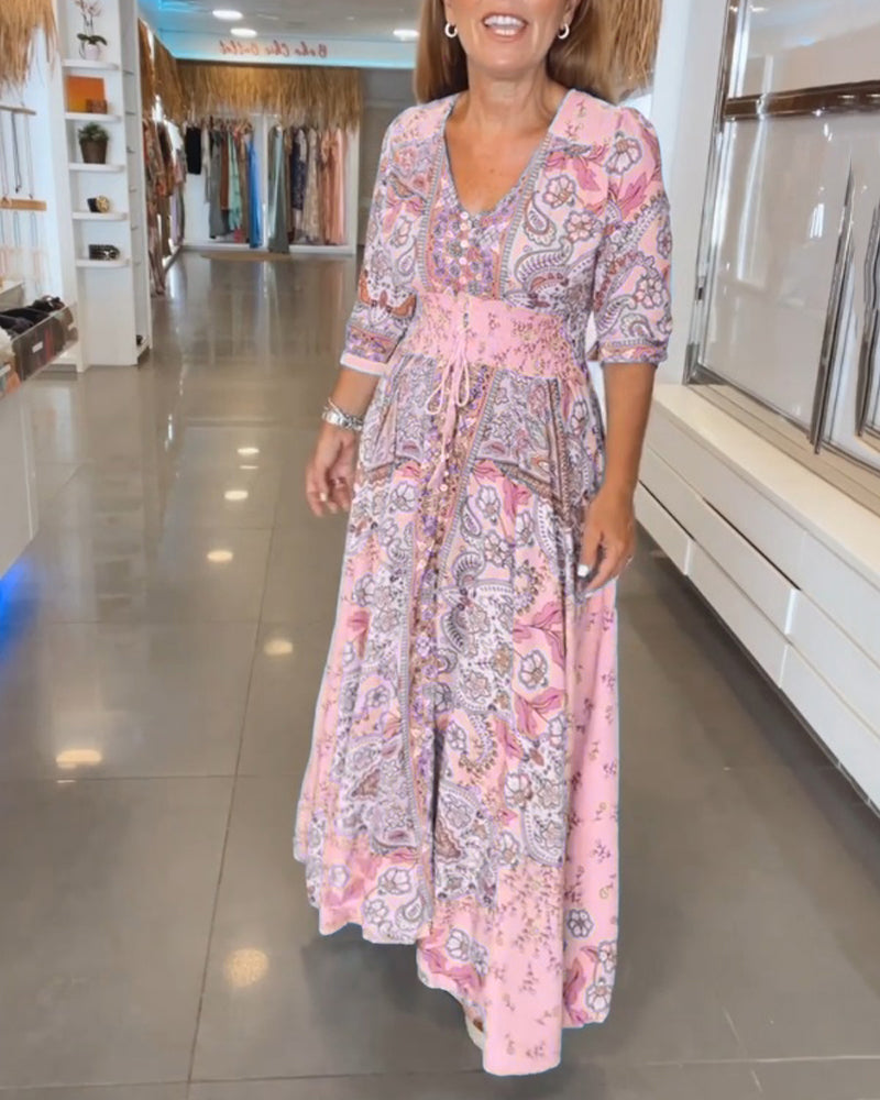 ELENA – VESTIDO MÁXIMO DE FLORES JUGUETONAS