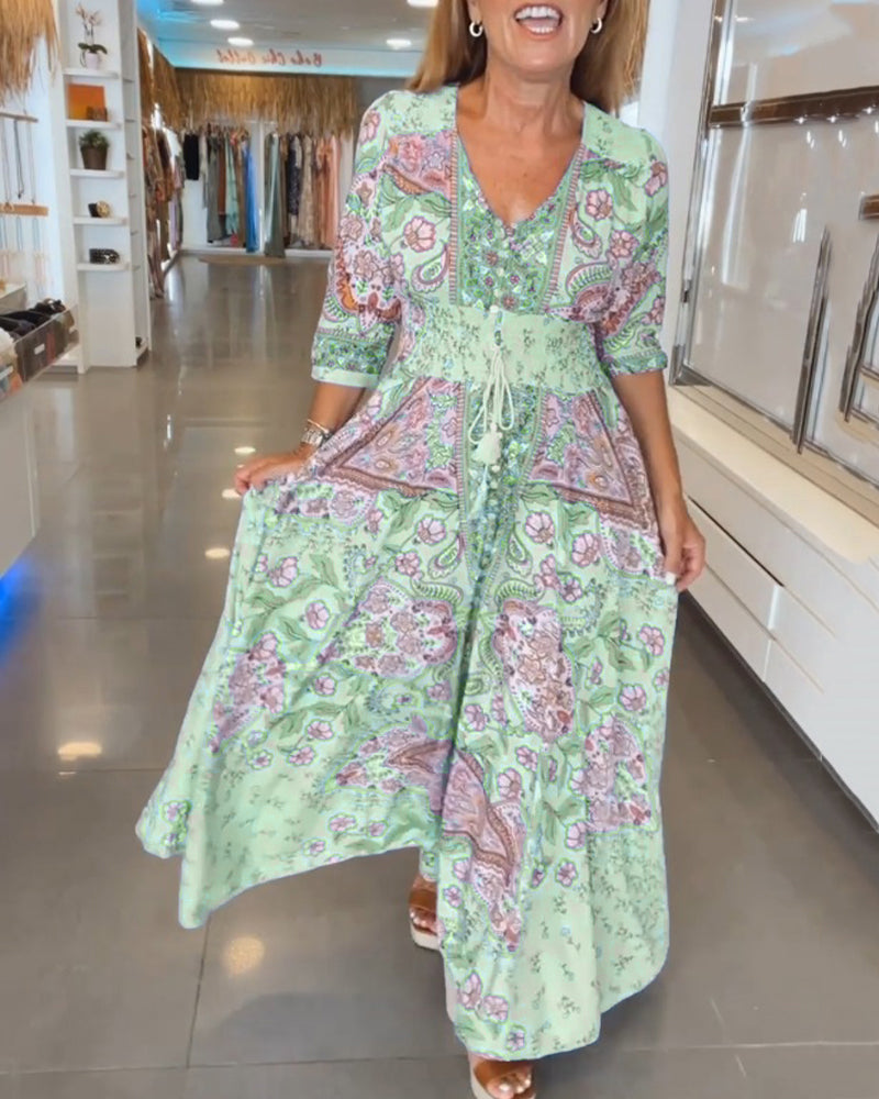 ELENA – VESTIDO MÁXIMO DE FLORES JUGUETONAS