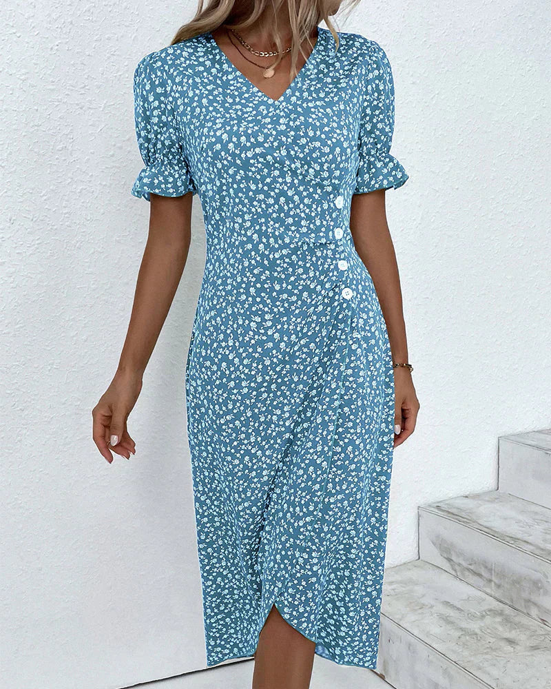 Leah | Vestido con Botones y Volantes