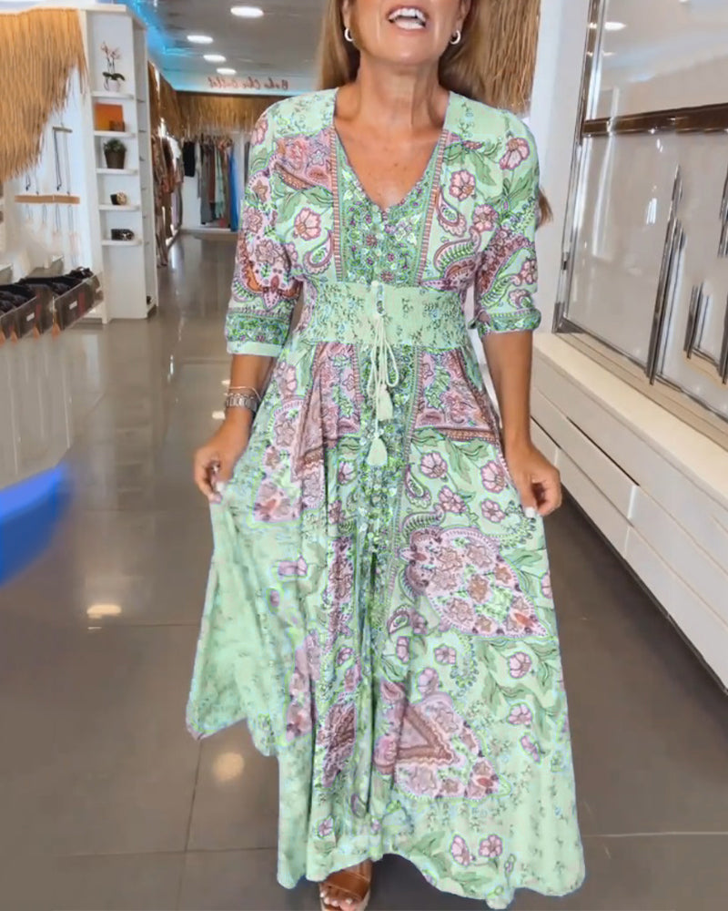 ELENA – VESTIDO MÁXIMO DE FLORES JUGUETONAS
