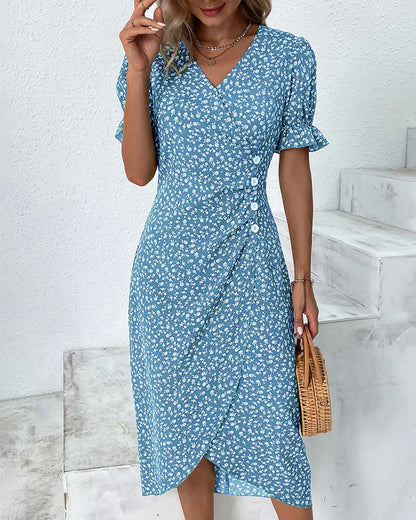 Leah | Vestido con Botones y Volantes