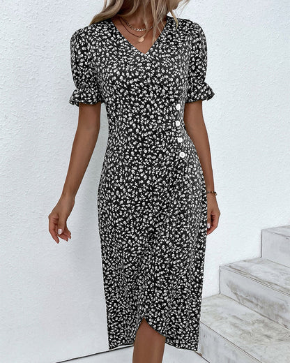 Leah | Vestido con Botones y Volantes