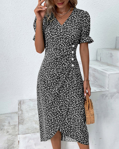 Leah | Vestido con Botones y Volantes