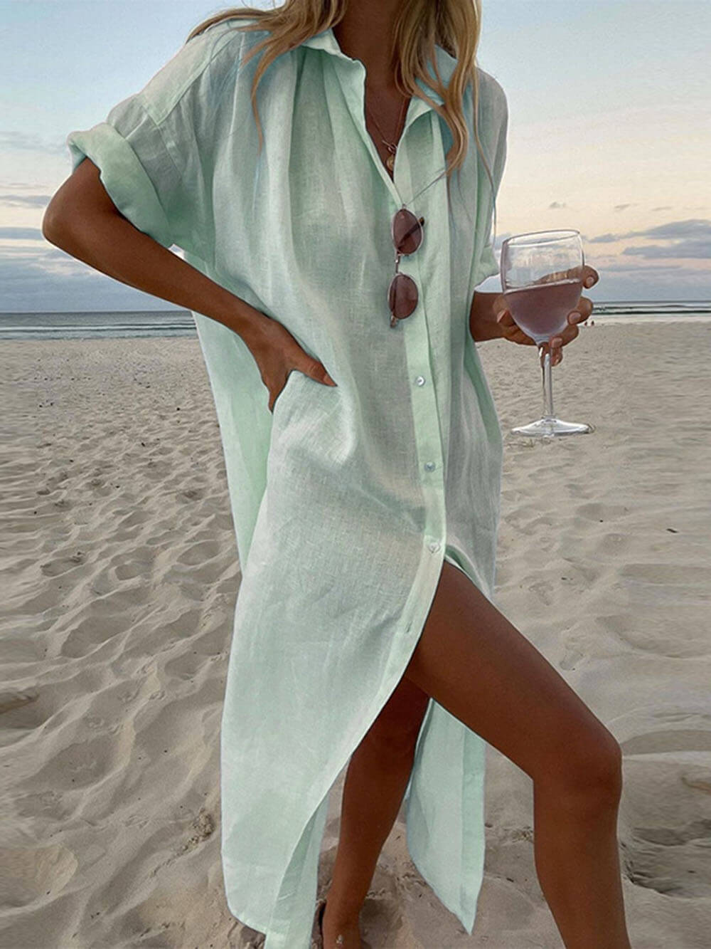 Vestido Camisa Maxi Concepto Simple