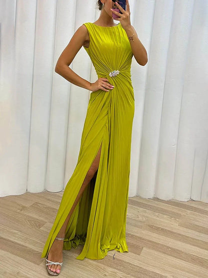 Vestido de Noche Maxi Plisado Davine