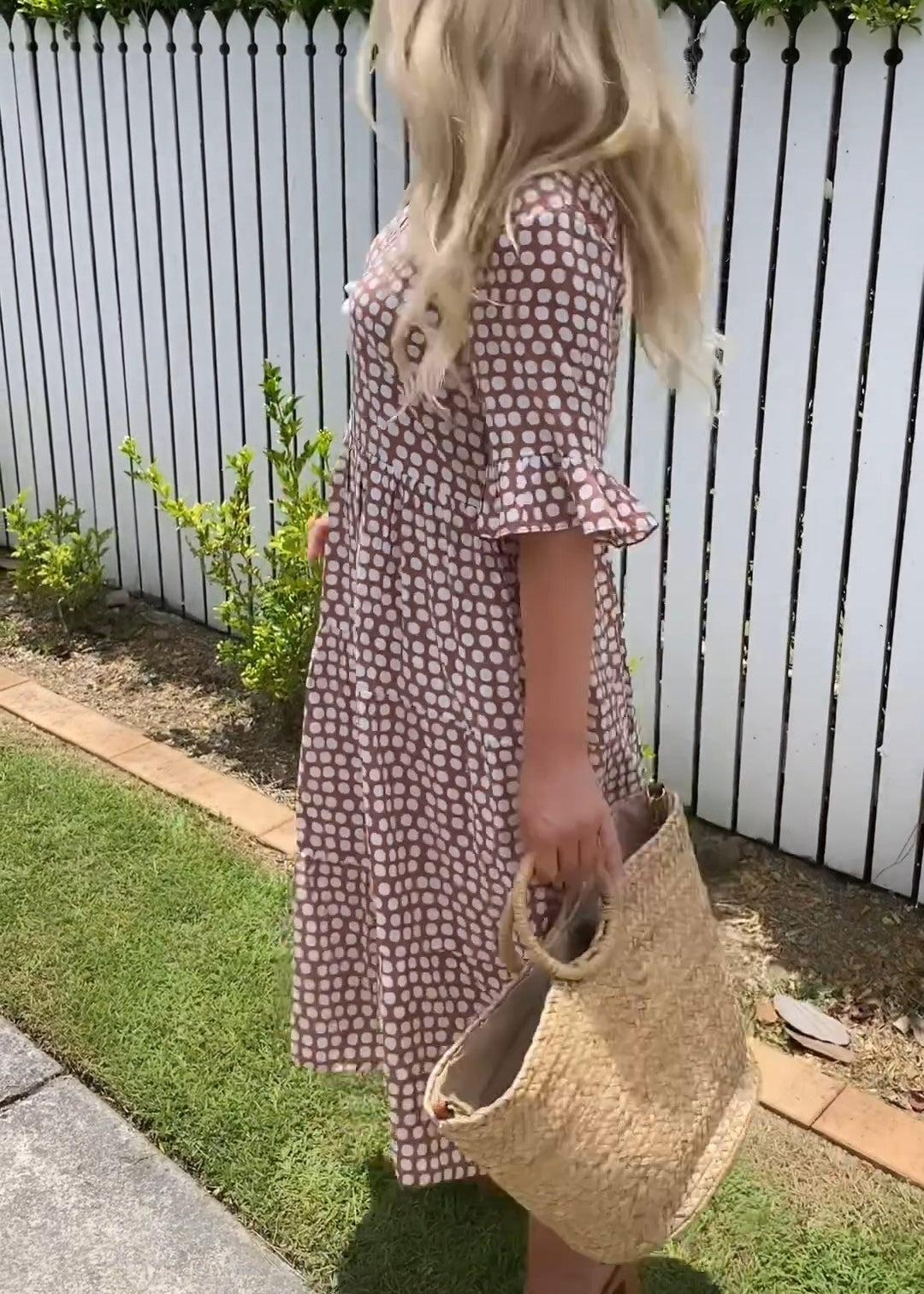 Stella - Vestido Midi de Verano con Lunares