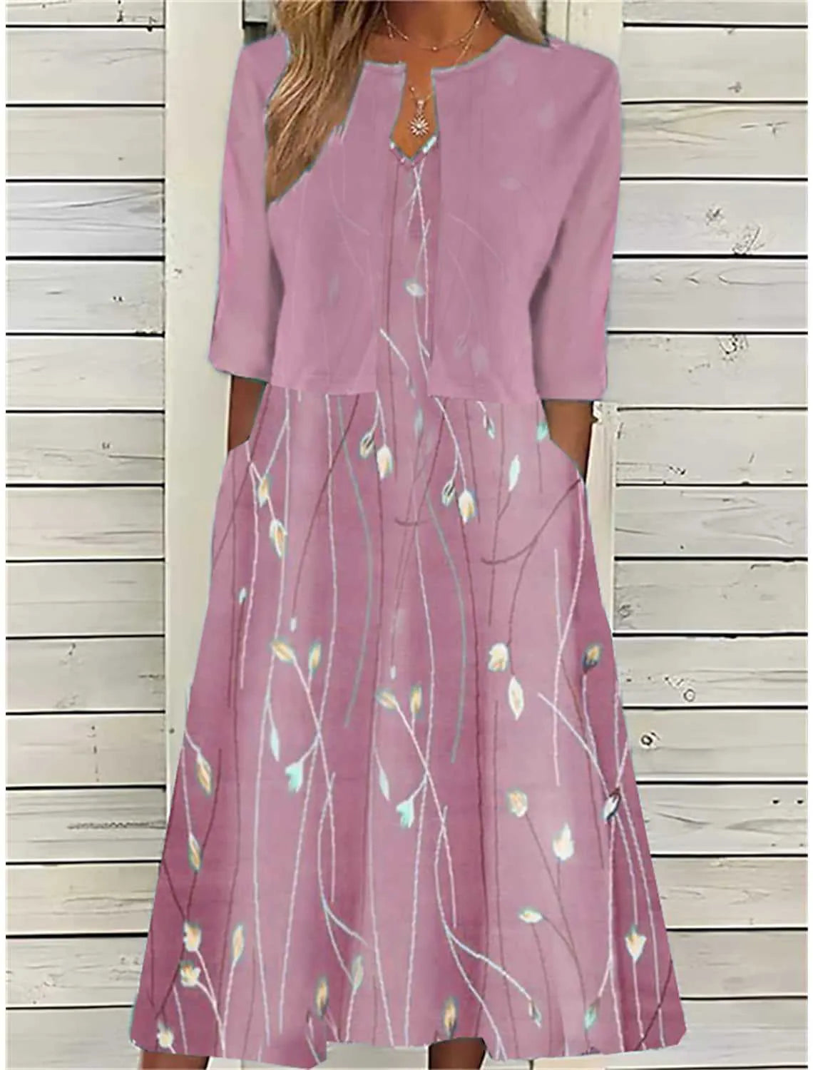 Ivy – Conjunto Midi Floral Elegante