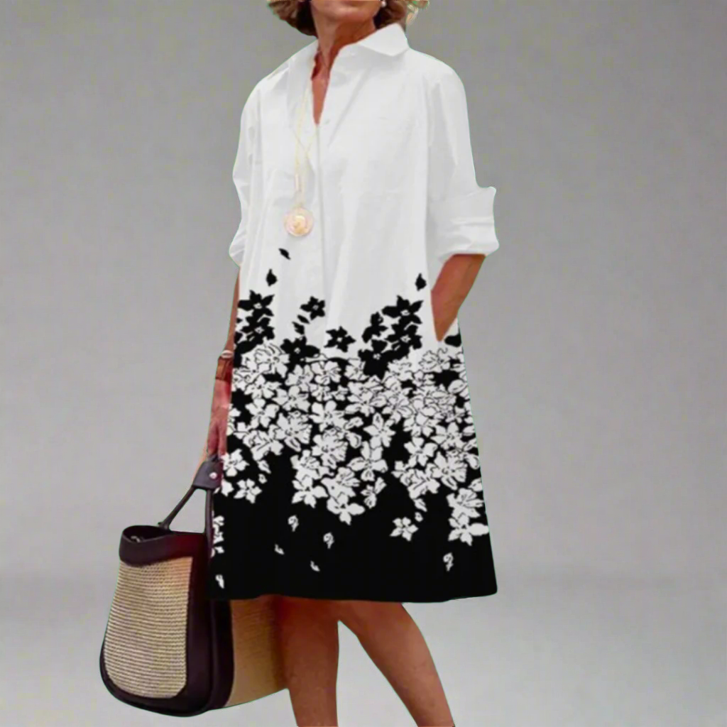 Zinnia | Elegante Vestido Midi Floral para Mujeres