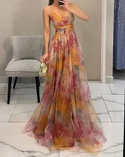 Sophia | Vestido Elegante de Halter con Estampado