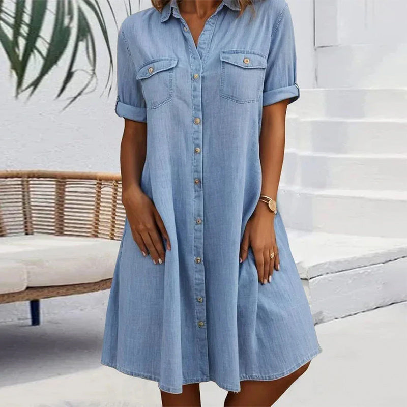 Jessica | Vestido Camisa Botonéado Relajado