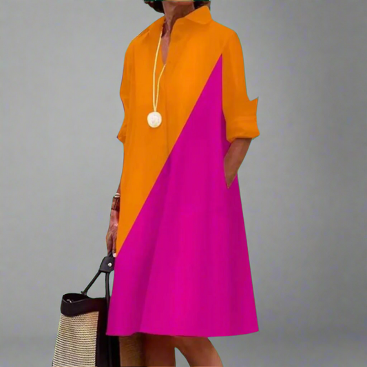 Eska | Vestido impreso en 3D con degradado hasta la mitad de la pantorrilla