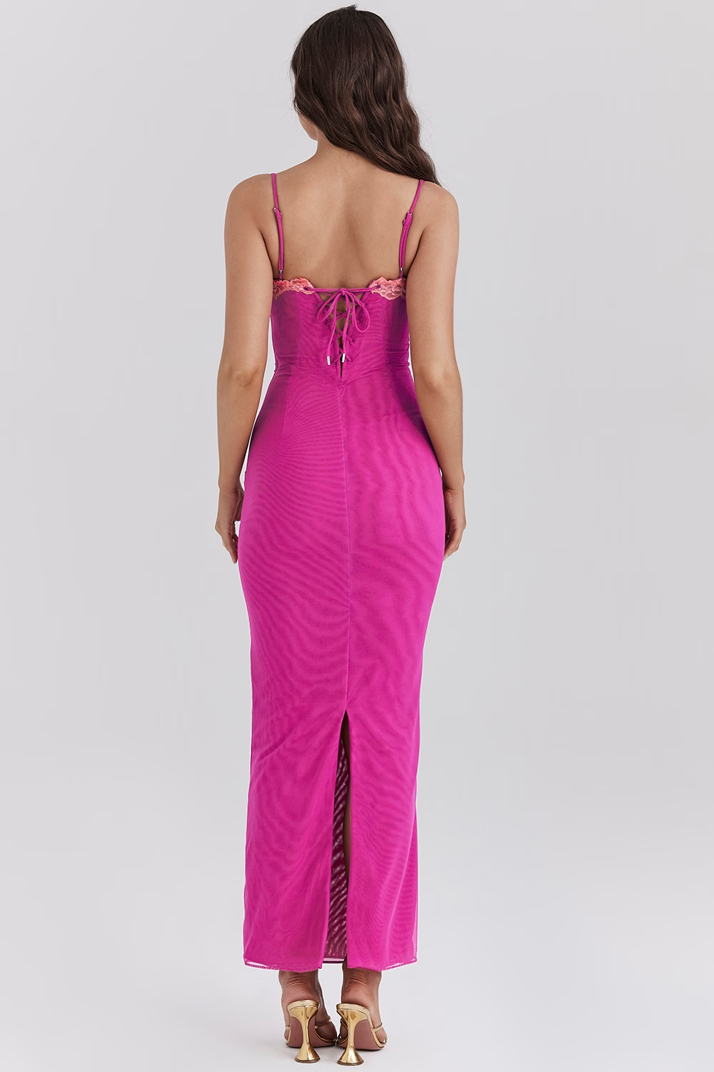 Fay | Vestido Largo de Encaje con Abertura