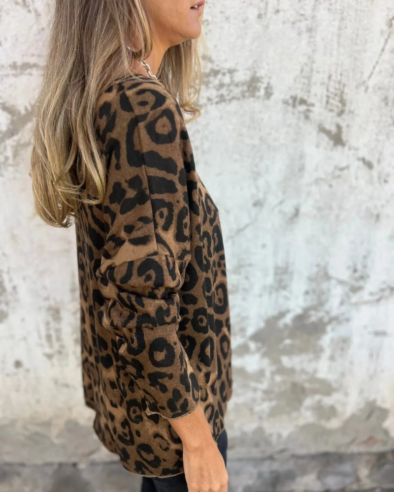 SERANA - BLUSA DE ESTAMPADO DE LEOPARDO