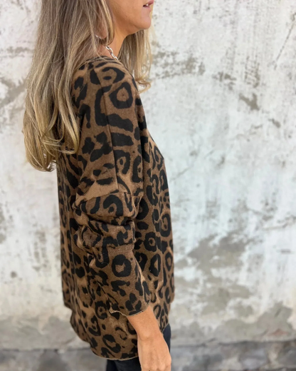 SERANA - BLUSA CON ESTAMPADO DE LEOPARDO