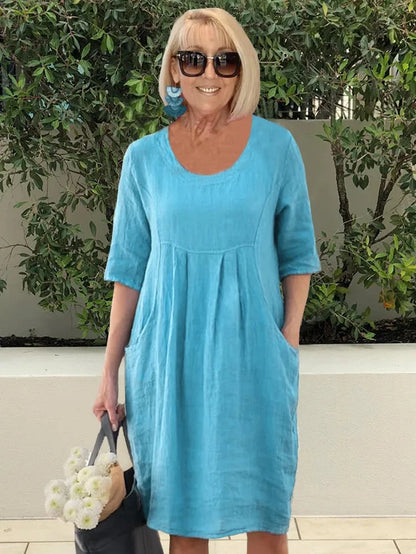 Renée | Vestido Midi con Bolsillos