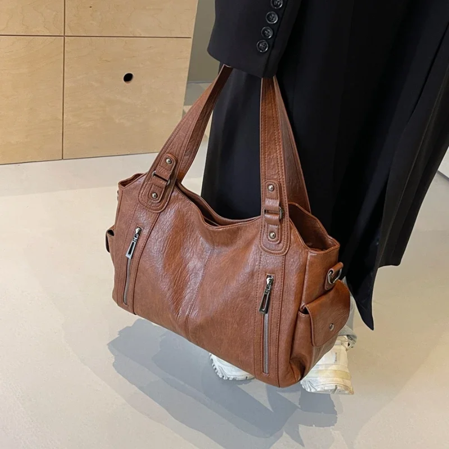 Uma - Bolso de Hombro de Gran Capacidad con Doble Cierre