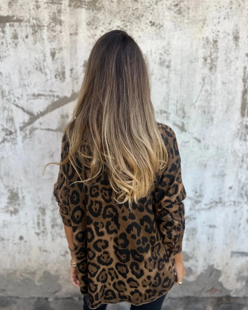 SERANA - BLUSA DE ESTAMPADO DE LEOPARDO