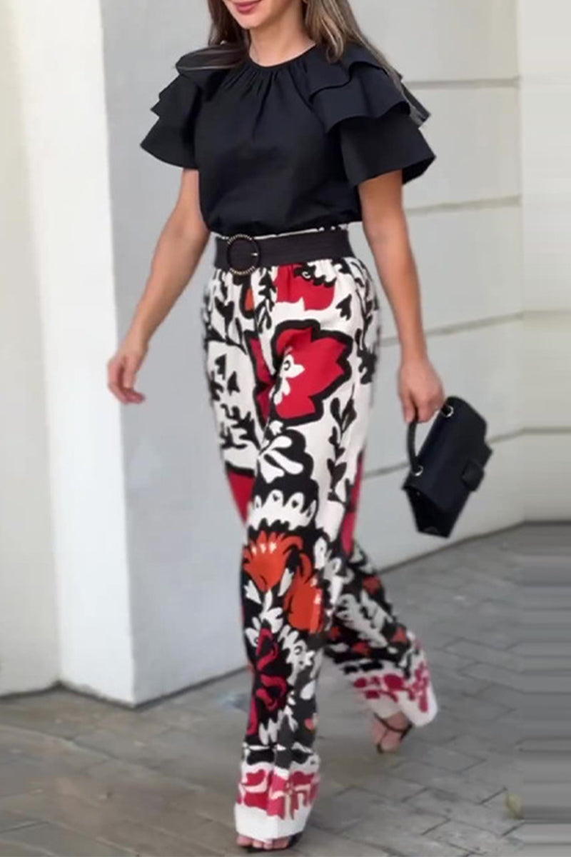 NALANI – CONJUNTO FLORAL CASUAL DE DOS PIEZAS CON BOLSILLOS