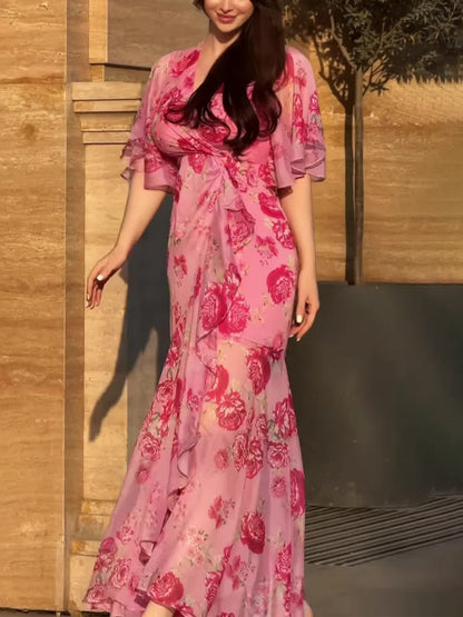 VIVIANA – VESTIDO MAXI ENVOLVENTE DE ELEGANCIA FLORAL