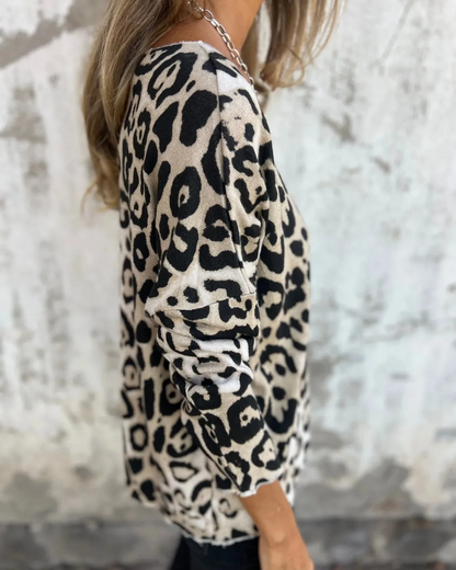 SERANA - BLUSA CON ESTAMPADO DE LEOPARDO