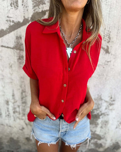 Quinn - Camisa de botón suelta para mujer