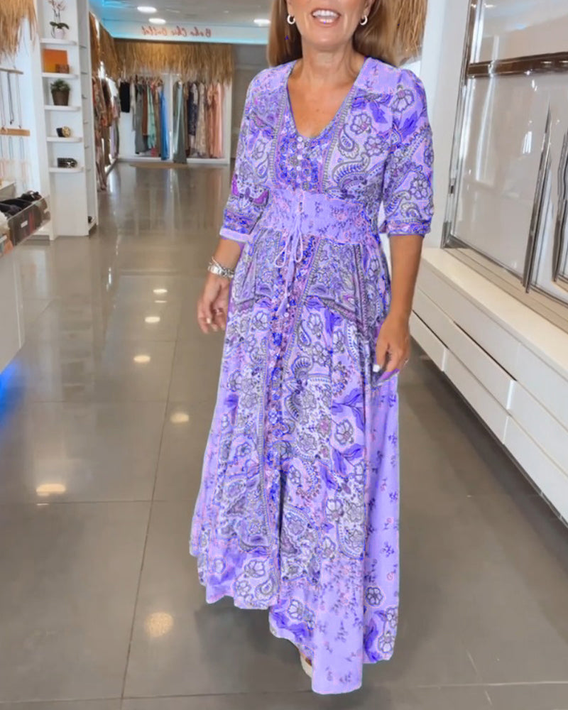 ELENA – VESTIDO MÁXIMO DE FLORES JUGUETONAS