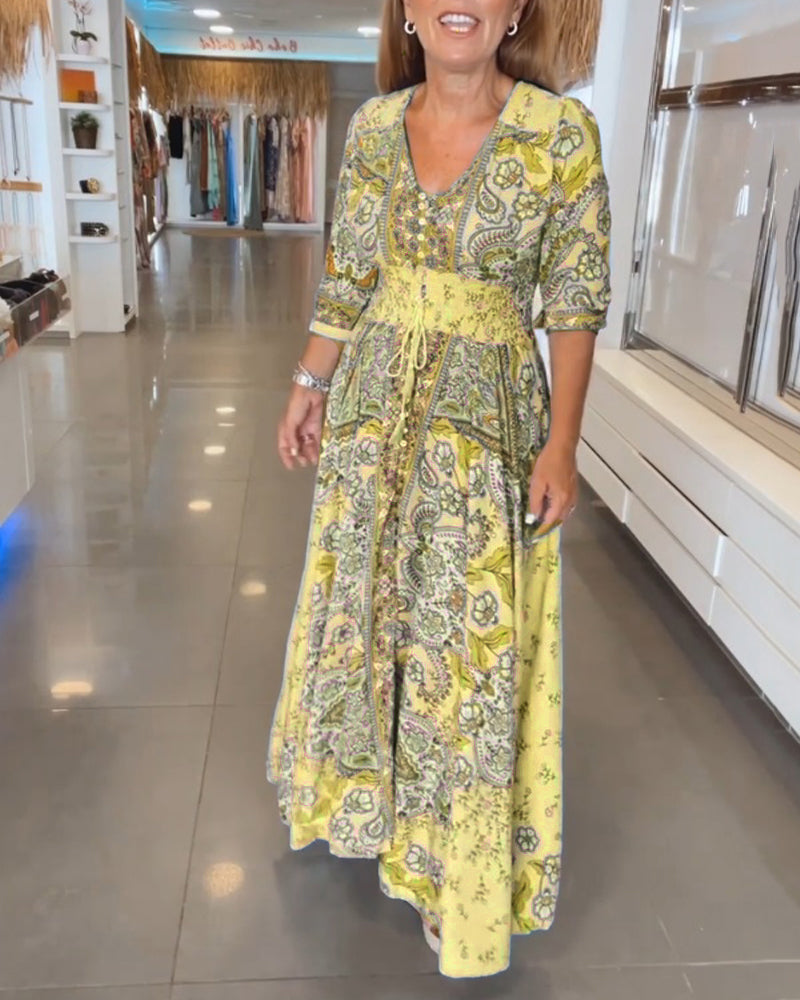 Mia – Elegante Vestido de Vacaciones con Escote en V