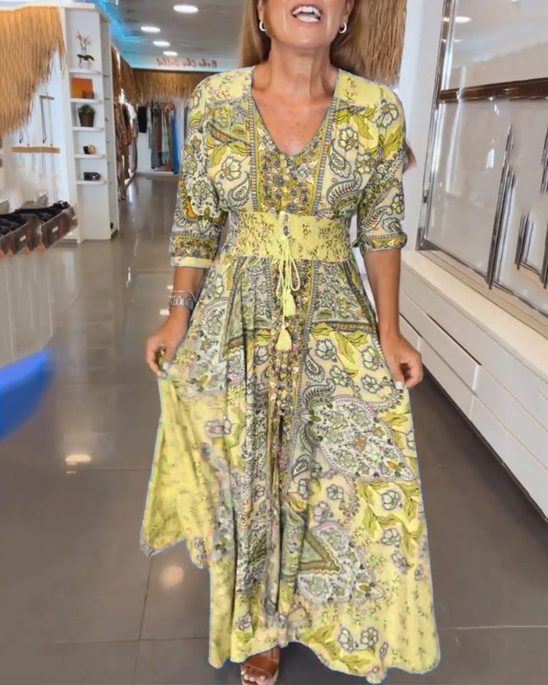 ELENA – VESTIDO MÁXIMO DE FLORES JUGUETONAS