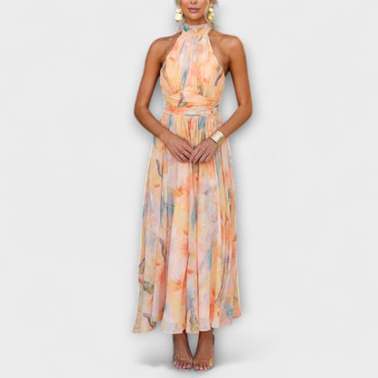 ISLA – VESTIDO HALTER SUSURRO DEL ATARDECER