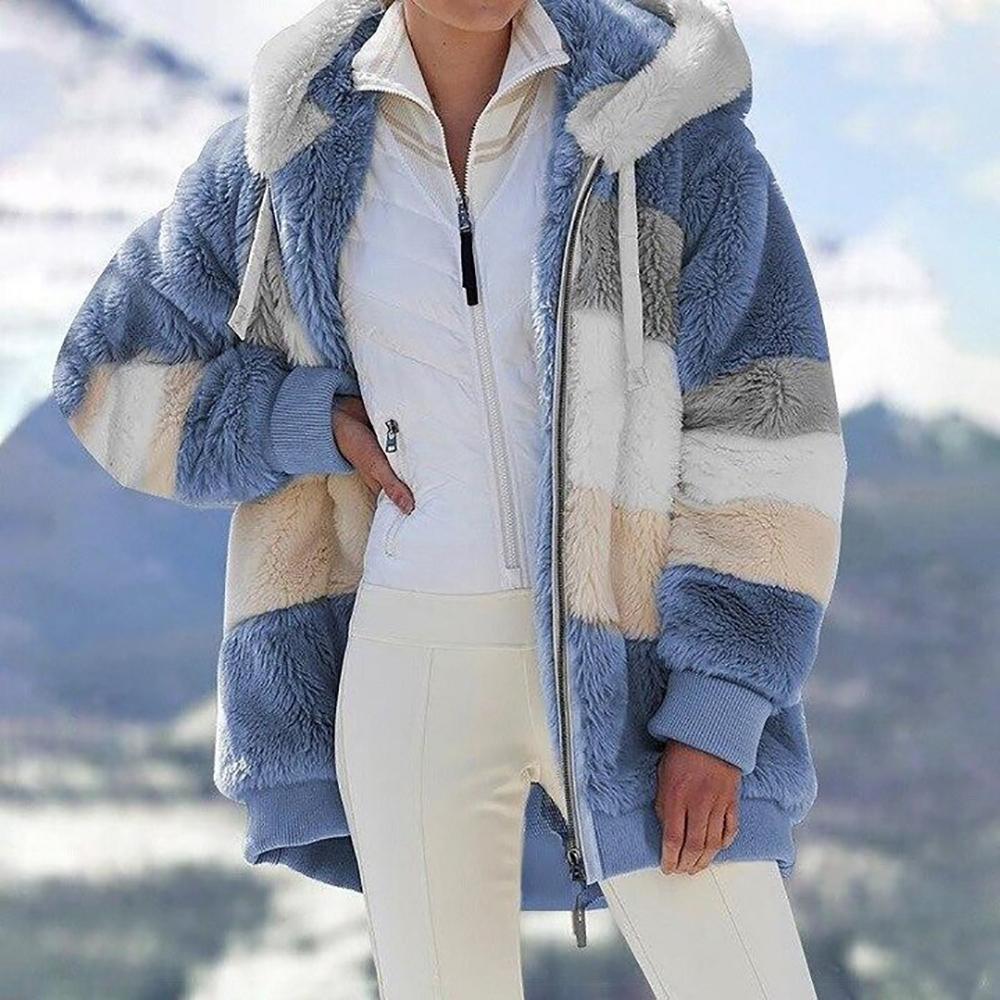 KAREN | Abrigo con Capucha Oversized de Piel Suave y Cálida