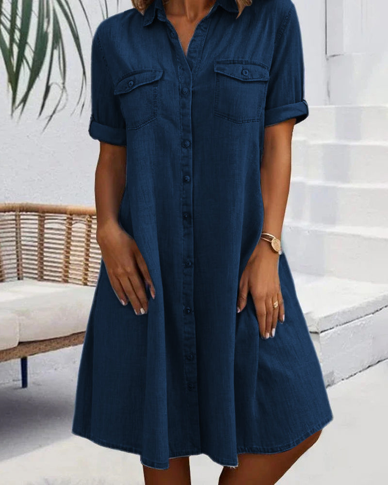 Jessica | Vestido Camisa Boton Relaxado