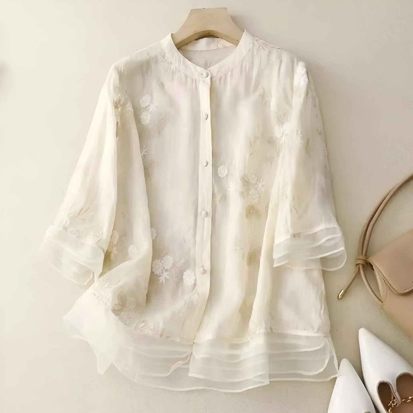 Carmelita – Blusa Transparente Bordada