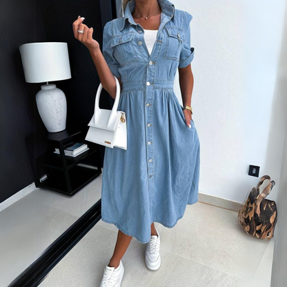 TAYLOR – VESTIDO DE DENIM CON BOTONES