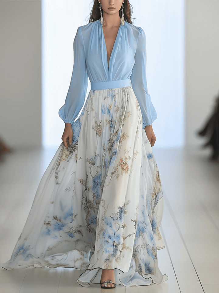 Zara | Elegante Vestido Maxi Floral