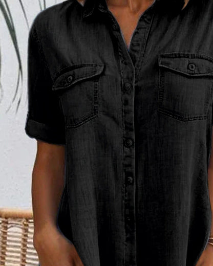 Jessica | Vestido Camisa Boton Relaxado