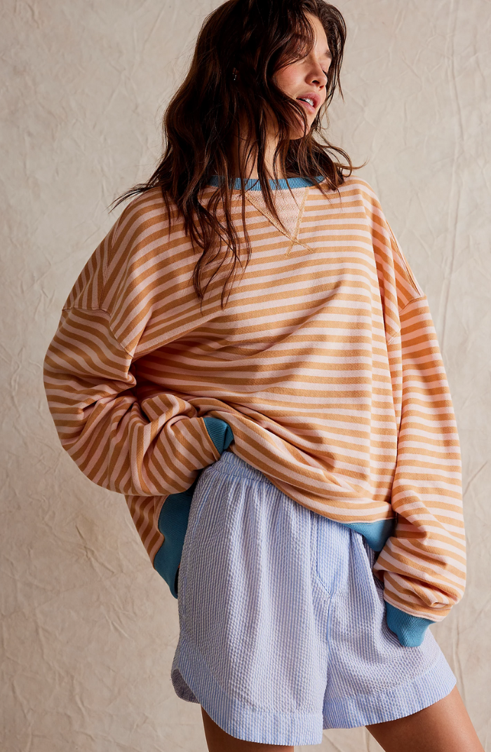 LINDA - SUÉTER OVERSIZED A RAYAS