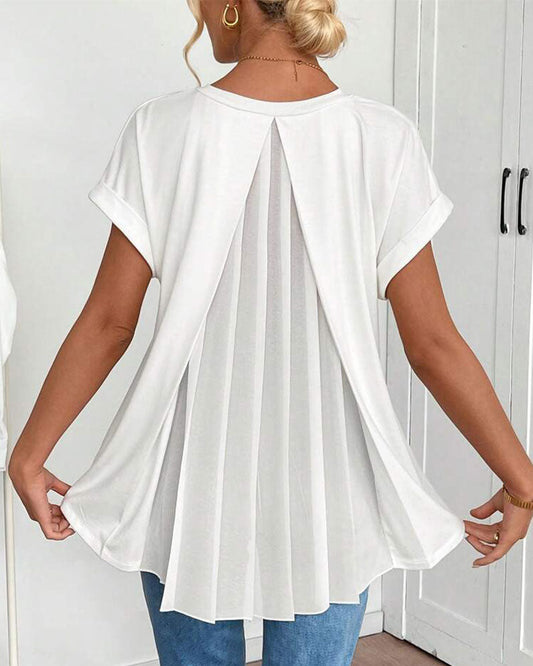 Camiseta de Manga Corta con Diseño Patchwork