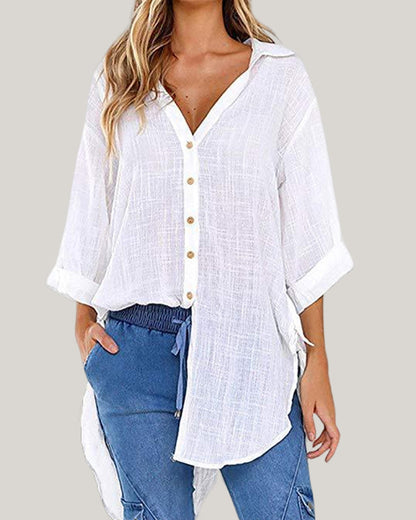 Camisa Larga con Lazos a los Lados