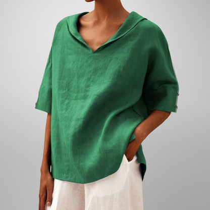 Molly – Top de Cuello en V Relajado