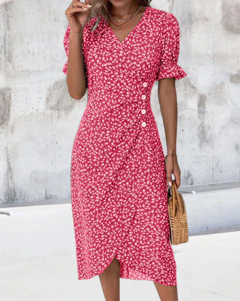 Leah | Vestido con Botones y Volantes