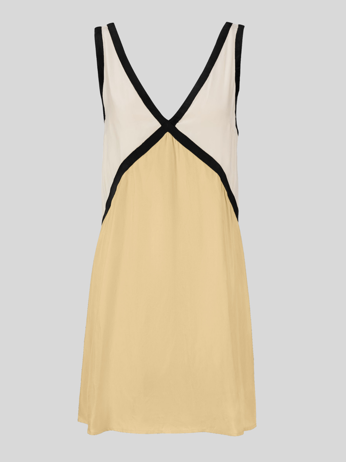 Sorrell - Vestido Mini Sin Mangas con Escote en V y Color Contrastante