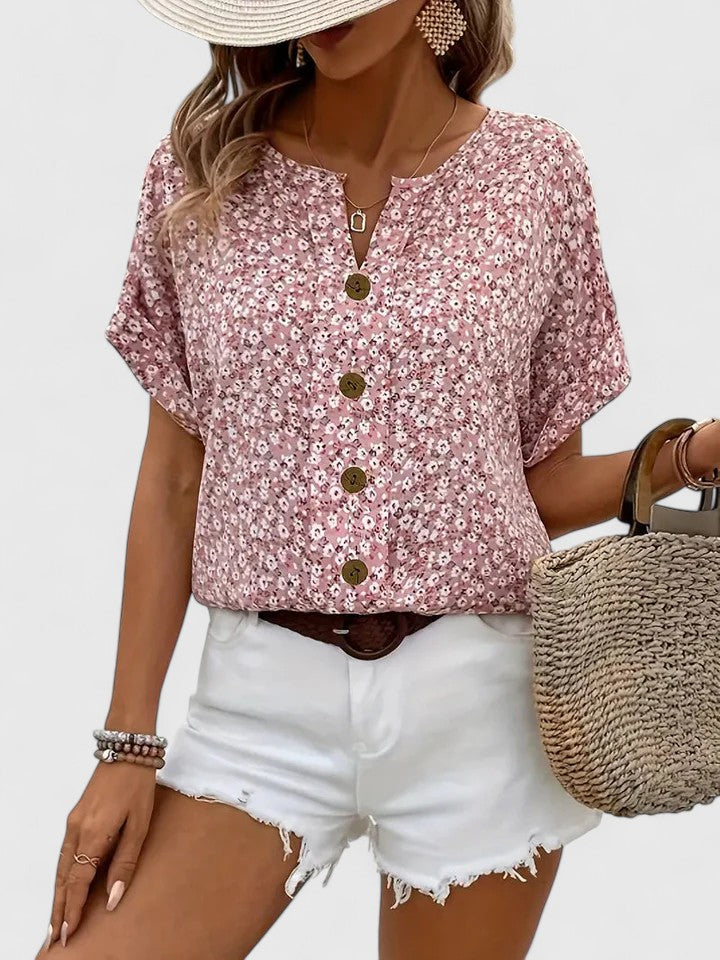 Sabine - Top Floral Elegante de Verano