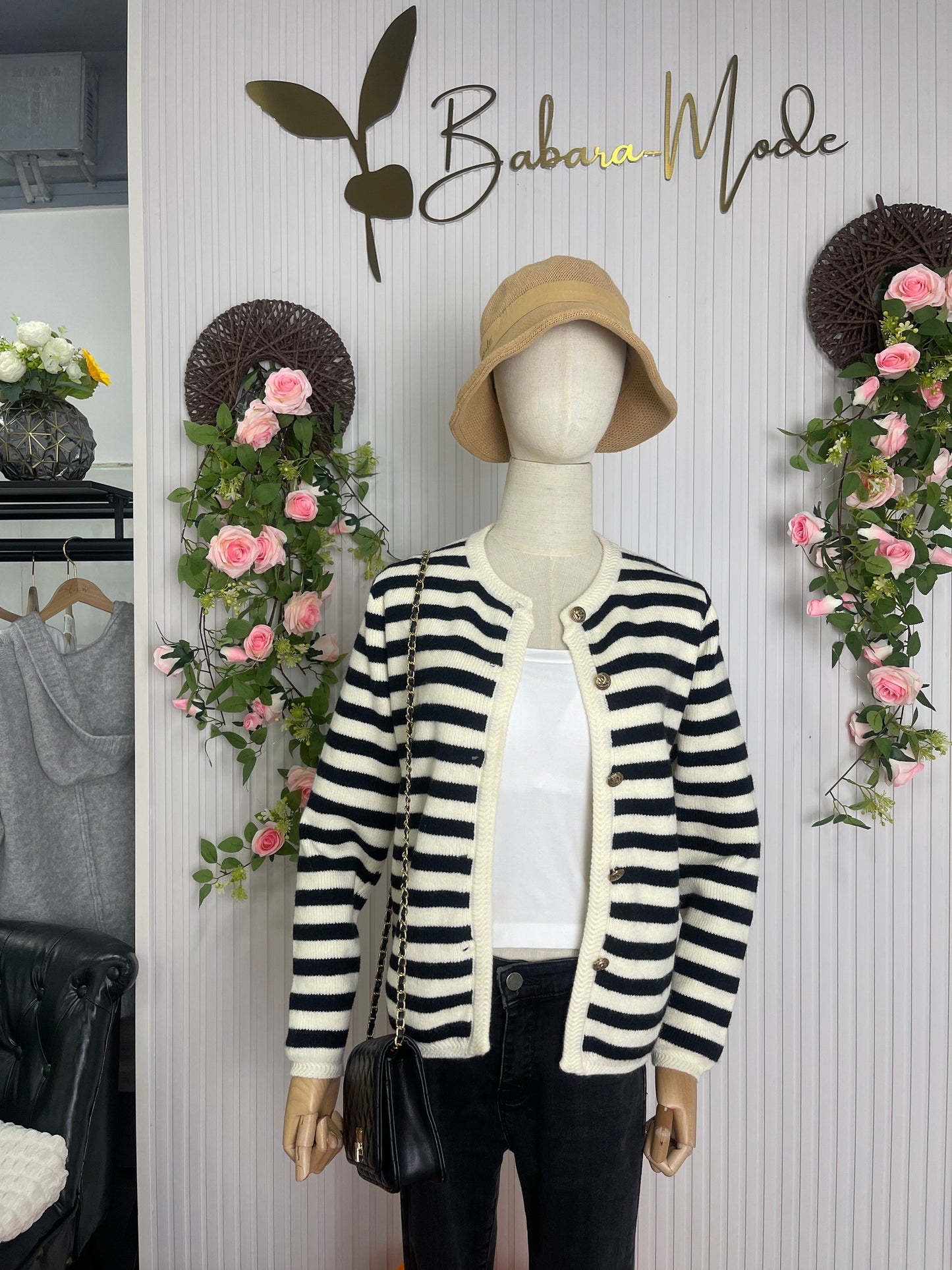 MYLAH | Cárdigan a Rayas Elegante