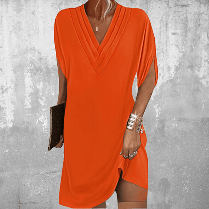 Lisa | Vestido Túnica con Cuello en V Drapado