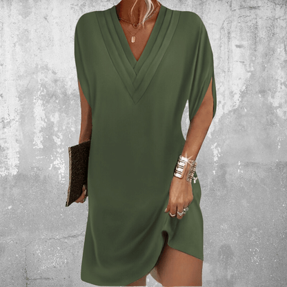 Lisa | Vestido Túnica con Cuello en V Drapado