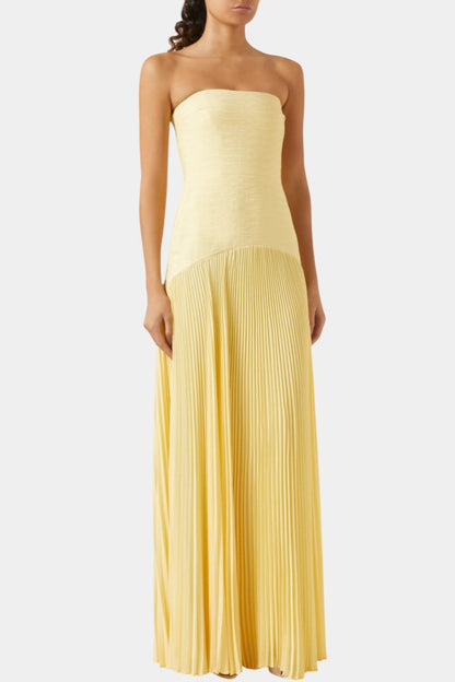 Deia Vestido Maxi de Malla con Mangas Acampanadas