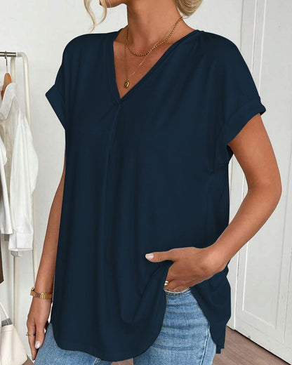 BLUSA CLÁSICA TRUDE DE MANGA CORTA