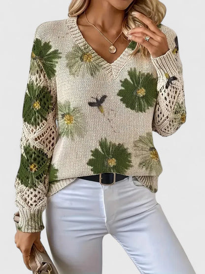 CHARLIE – SUÉTER DE PUNTO CON ENCANTO FLORAL